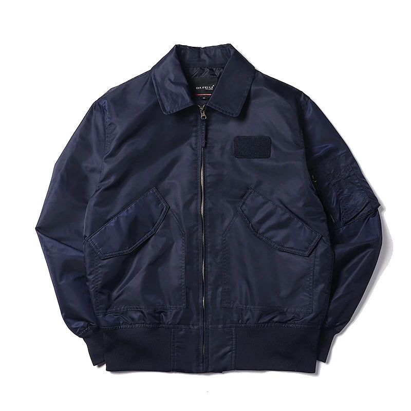 Blouson Bomber CWU-45P Homme - Militaire Déperlant et Coupe-Vent Noir