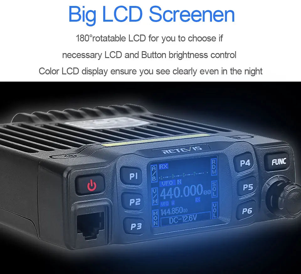 Retevis RT95 – Radio Mobile Bi-Bande VHF/UHF 25W | Transceiver Voiture, Camping, Base Station - BLACKBEARD OUTDOOR INDUSTRIES