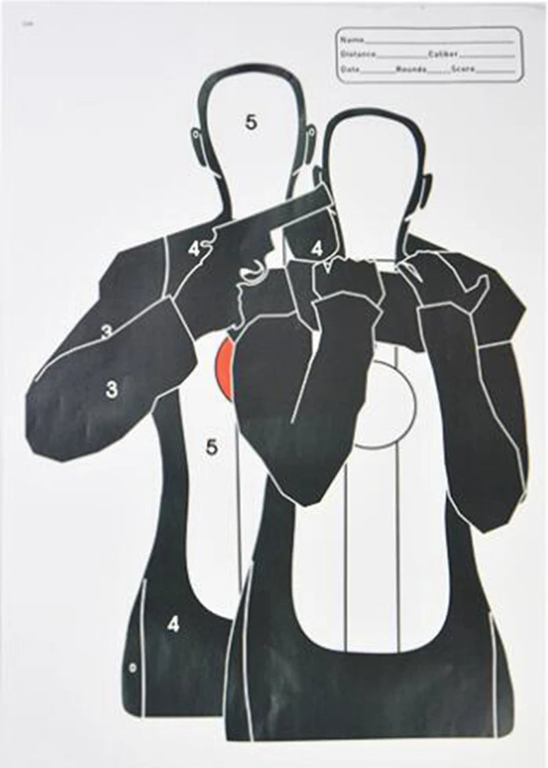 Cible de Tir en Papier 45x32cm - Silhouette pour Carabine, Pistolet et Airsoft