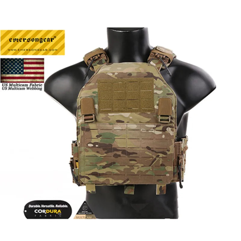 Porte Plaque EmersonGear 420 - Gilet Tactique Laser-Cut, Libération Rapide, Léger, MOLLE LCS pour Chasse - BLACKBEARD OUTDOOR INDUSTRIES