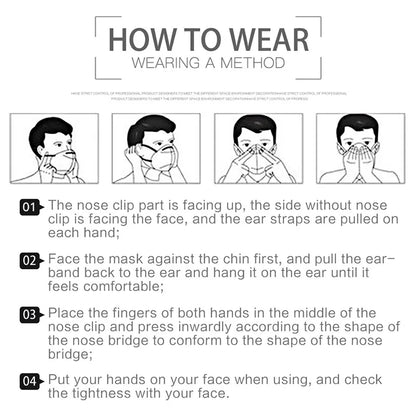 Masques FFP2 KN95 - 10 à 200 Pièces - Homologuées avec 5 Couches - BLACKBEARD OUTDOOR INDUSTRIES