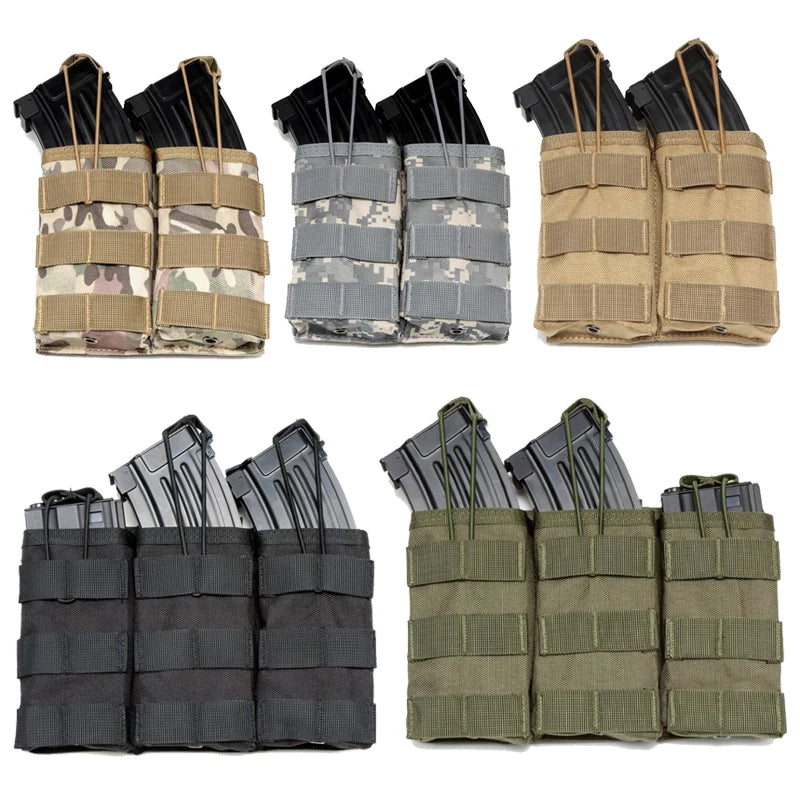 Tactical MOLLE Double/Triple Magazine Pouch pour AK, AR, M4, AR15 – Pour Pistolet et Fusil - BLACKBEARD OUTDOOR INDUSTRIES