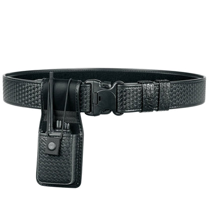 Etui Holster Ceinture Universel pour Talkie-Walkie – Porte-Radio Professionnel pour Agents de Securite, Portiers et Personnel en Uniforme – Nylon / Simili Cuir