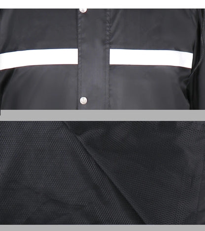 Imperméable Long Réfléchissant Unisexe – Hivizi Étanche • Respirant • Séchage Rapide • Capuche Escamotable - BLACKBEARD OUTDOOR INDUSTRIES