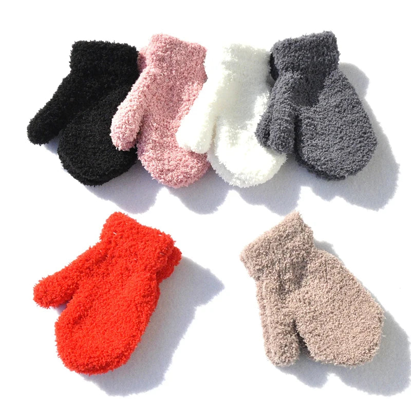 Paire de gants pour enfant en velours hiver Ma boutique