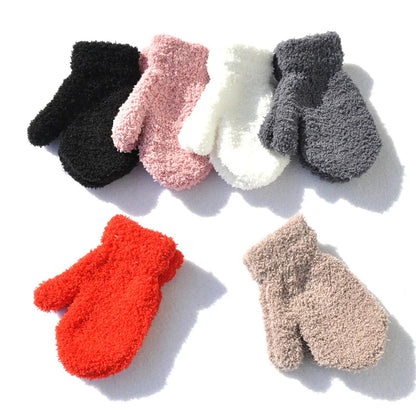Paire de gants pour enfant en velours hiver Ma boutique