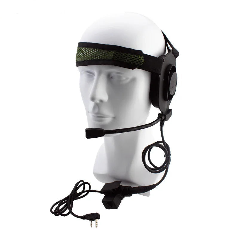 Casque Tactique Bowman Elite II avec PTT U94 – Compatible Kenwood 2 Broches, Baofeng UV-5R