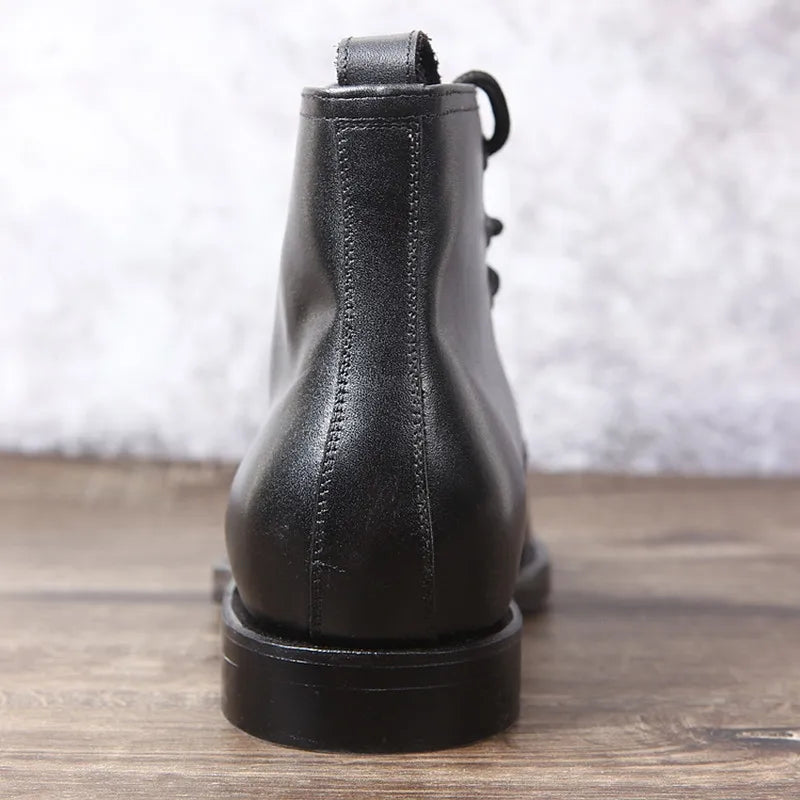 Boots Militaires Cuir Pleine Fleur Homme LASIBODELA