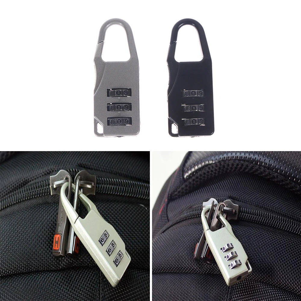 Mini Cadenas de Voyage en Alliage d'Aluminium – Cadenas à 3 Chiffres Réinitialisables, Code de Sécurité pour Valise, Sac et Accessoires - BLACKBEARD OUTDOOR INDUSTRIES