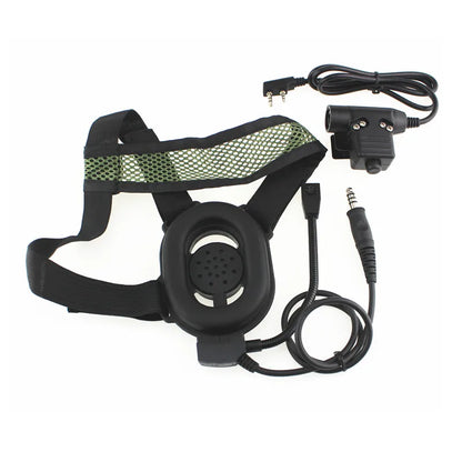 Casque Tactique Bowman Elite II avec PTT U94 – Compatible Kenwood 2 Broches, Baofeng UV-5R
