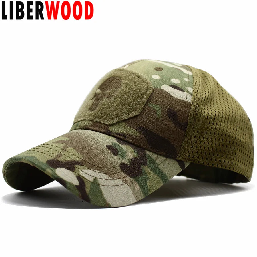 Casquette Tactique LIBERWOOD Skull Operator – Style SWAT, Forces Spéciales, Airsoft & Outdoor - BLACKBEARD OUTDOOR INDUSTRIES