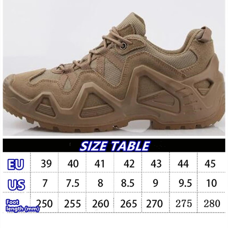 Men's Military Army Fans Combat Tactical Desert Boots Outdoor Swat Hunting Hiking Climbing Training Waterproof Sports Male Shoes BLACKBEARD OUTDOOR INDUSTRIES