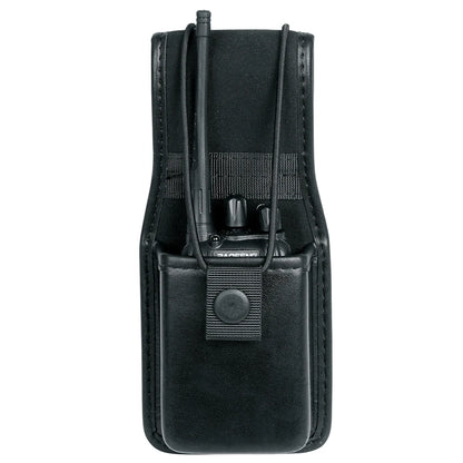 Etui Holster Ceinture Universel pour Talkie-Walkie – Porte-Radio Professionnel pour Agents de Securite, Portiers et Personnel en Uniforme – Nylon / Simili Cuir