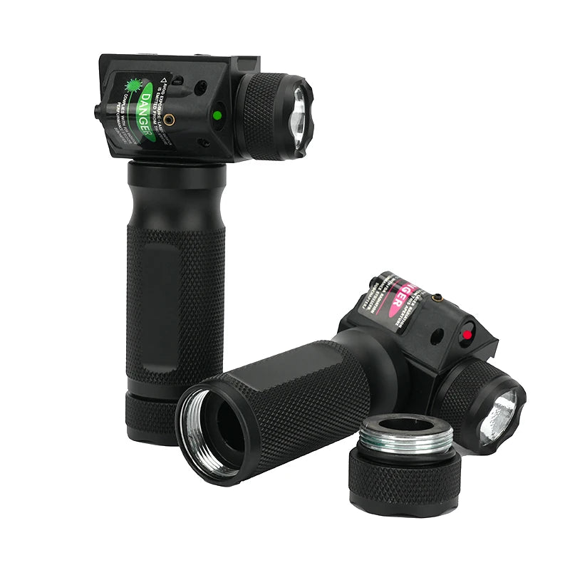 Poignée tactique lampe LED 200 lm et laser rouge