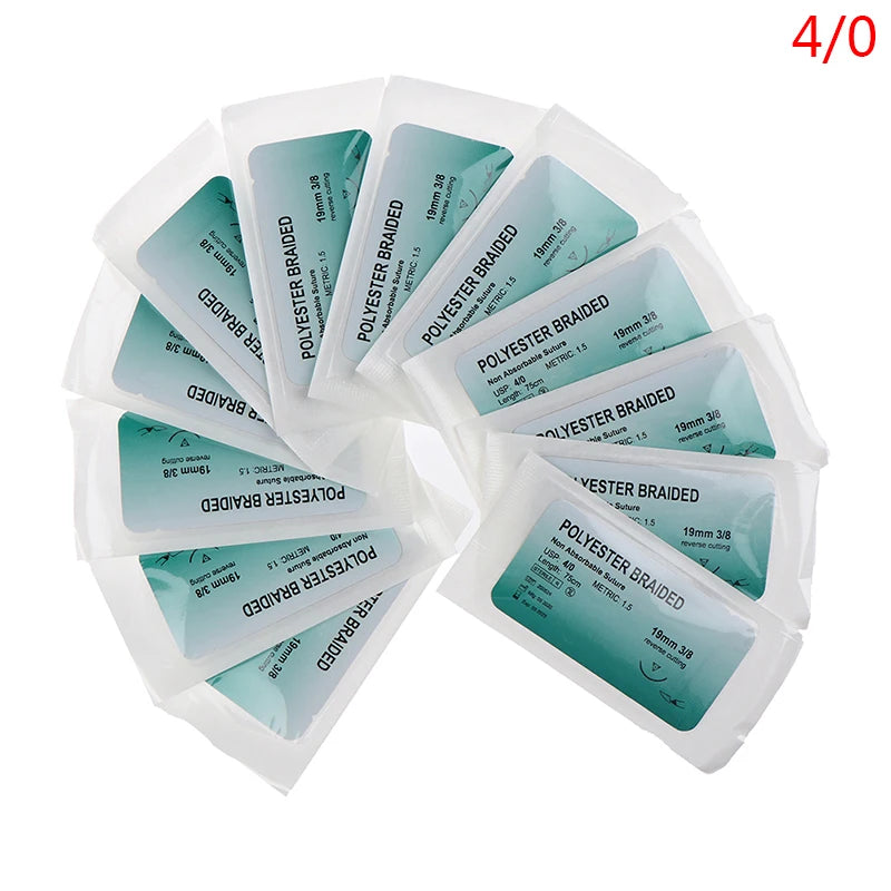 Kit de Suture Médicale 12 pcs – Fils Nylon, Polyester & Aiguille 75 cm Ma boutique