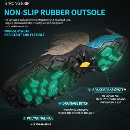 Chaussures Randonnée Imperméables HUMTTO Unisexe – Cuir Véritable Montantes Trekking