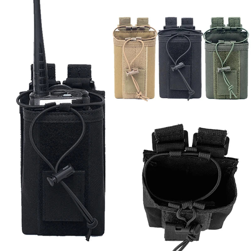 Pochette radio tactique MOLLE en nylon 1000D