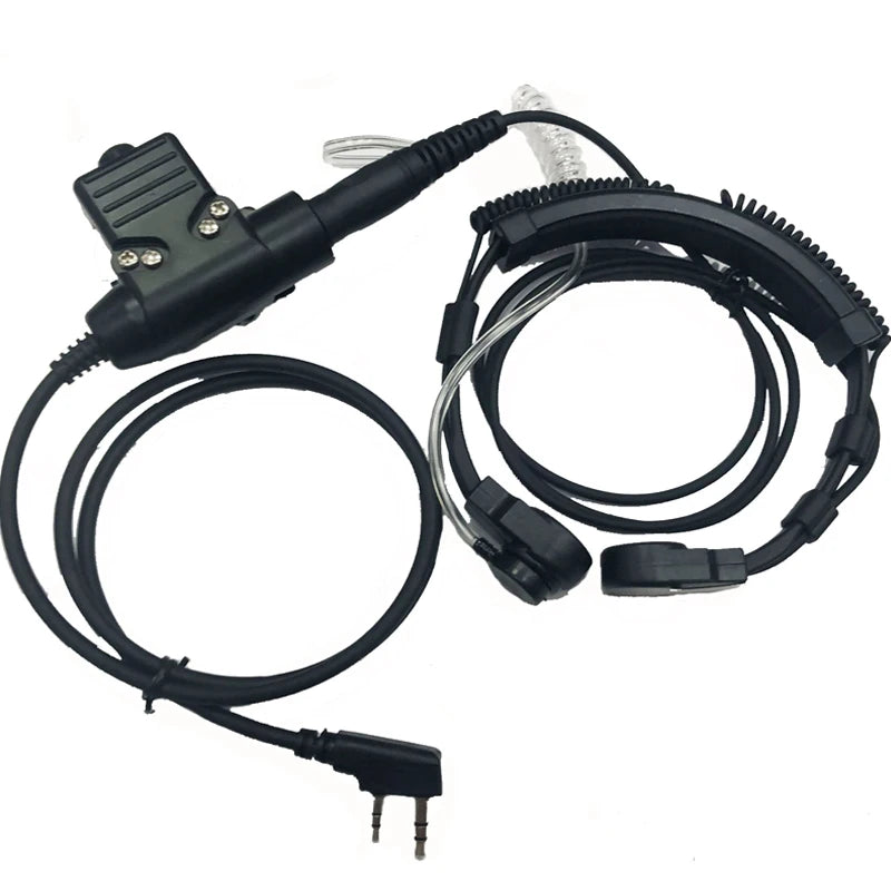 Laryngophone U94 PTT - Casque Tactique Nato pour Walkie Talkie, Compatible Baofeng, Kenwood, TYT, et Plus - BLACKBEARD OUTDOOR INDUSTRIES