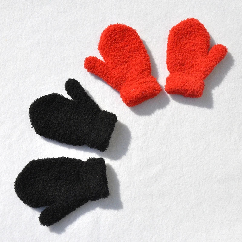 Paire de gants pour enfant en velours hiver Ma boutique