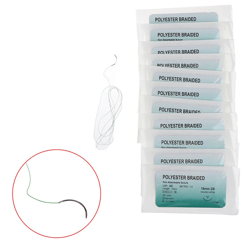 Kit de Suture Chirurgicale Synthétique avec Aiguille – Nylon Monofilament pour Formation Médicale et Vétérinaire Ma boutique