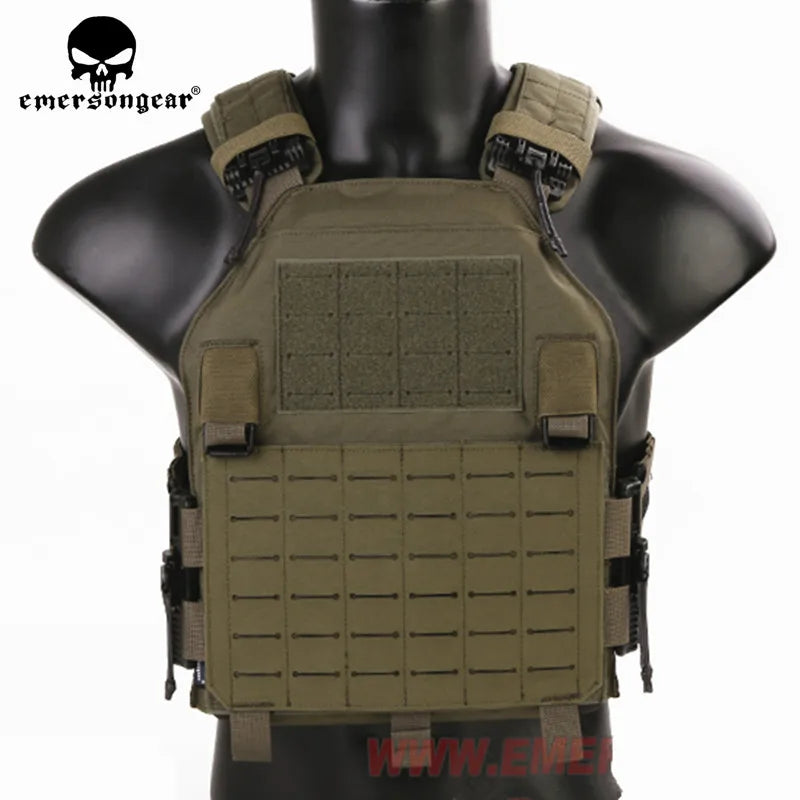 Porte Plaque EmersonGear 420 - Gilet Tactique Laser-Cut, Libération Rapide, Léger, MOLLE LCS pour Chasse - BLACKBEARD OUTDOOR INDUSTRIES