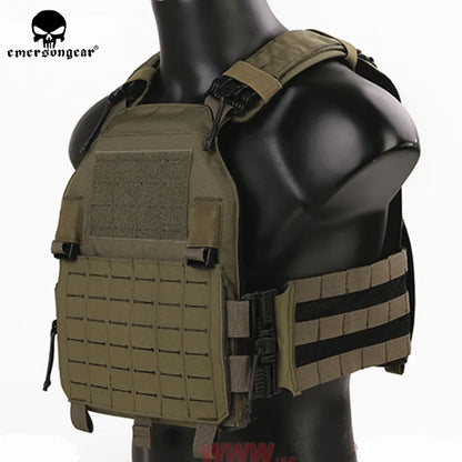 Porte Plaque EmersonGear 420 - Gilet Tactique Laser-Cut, Libération Rapide, Léger, MOLLE LCS pour Chasse - BLACKBEARD OUTDOOR INDUSTRIES