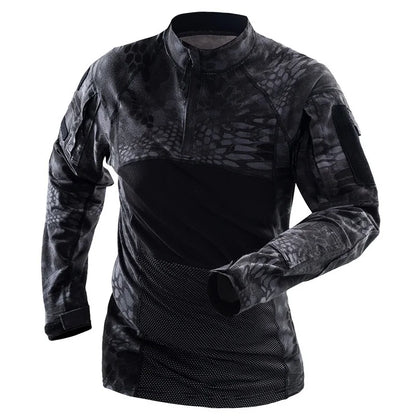 Chemise Tactique Camouflage Homme – Respirante Anti-Égratignures Manches Longues
