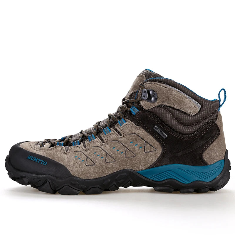 Chaussures Randonnée Imperméables HUMTTO Unisexe – Cuir Véritable Montantes Trekking
