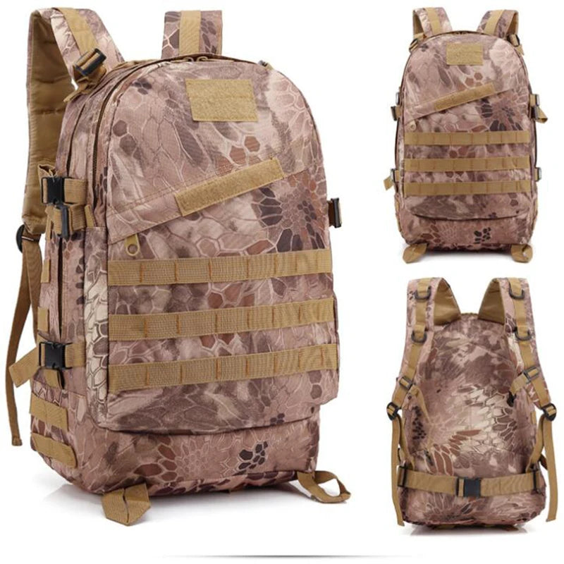Sac à Dos Tactique 3D MOLLE 40L – Oxford 600D, Camouflage, Randonnée & Survie