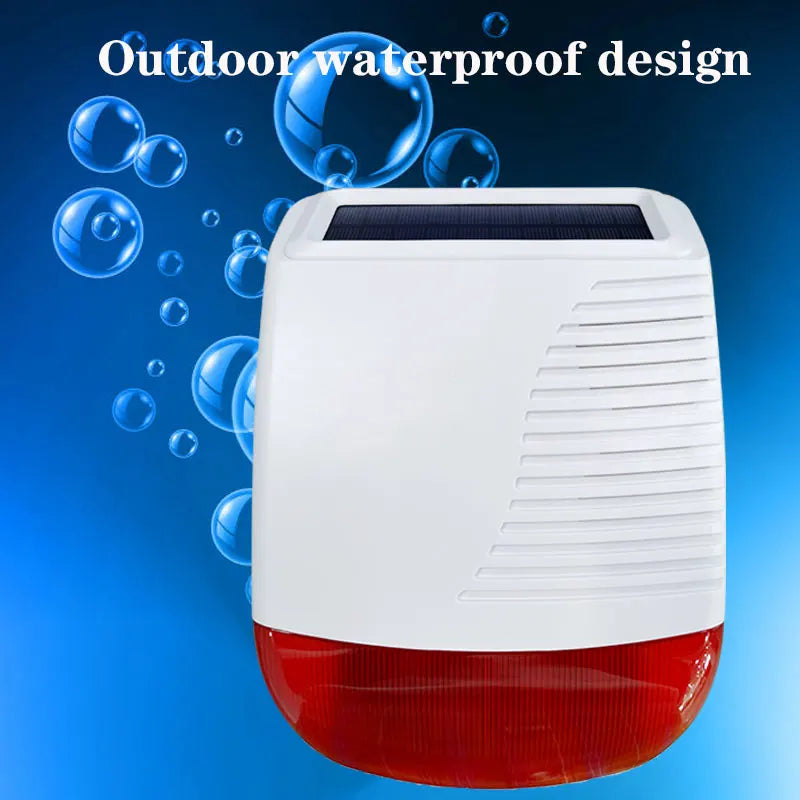 Sirène Solaire Extérieure Sans Fil 433MHz — Alarme Stroboscopique Étanche 110dB - BLACKBEARD OUTDOOR INDUSTRIES
