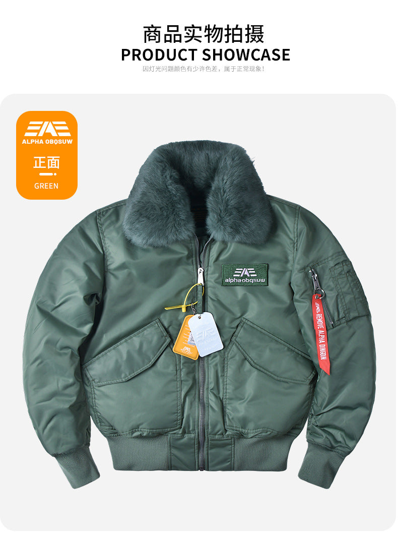 Veste Hiver Épaissie Homme | Style Pilote avec Col en Fourrure | Veste Parker Cargo Tactique - BLACKBEARD OUTDOOR INDUSTRIES