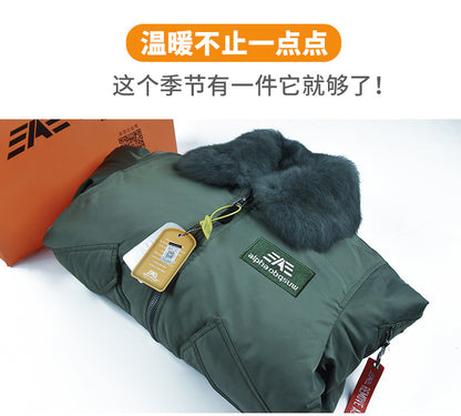 Veste Hiver Épaissie Homme | Style Pilote avec Col en Fourrure | Veste Parker Cargo Tactique - BLACKBEARD OUTDOOR INDUSTRIES