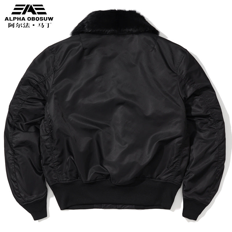 Veste Hiver Épaissie Homme | Style Pilote avec Col en Fourrure | Veste Parker Cargo Tactique - BLACKBEARD OUTDOOR INDUSTRIES