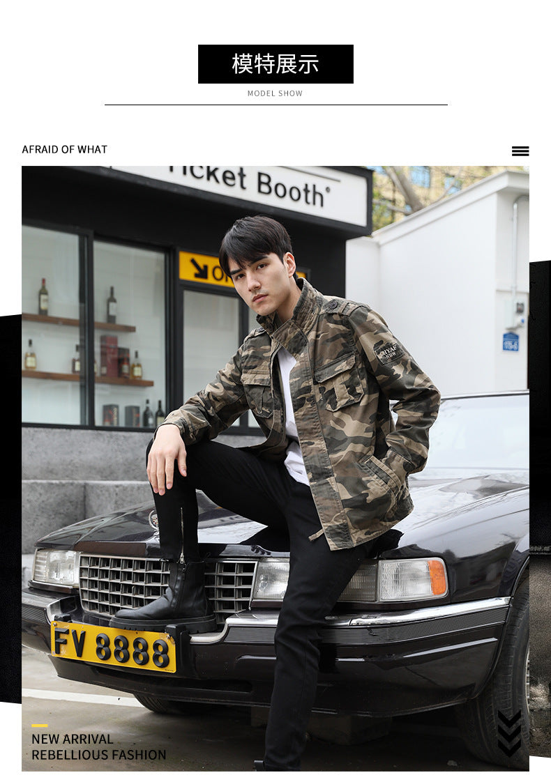Veste Militaire vintage Camouflage Homme – Décontractée & Résistante | Printemps & Automne - BLACKBEARD OUTDOOR INDUSTRIES