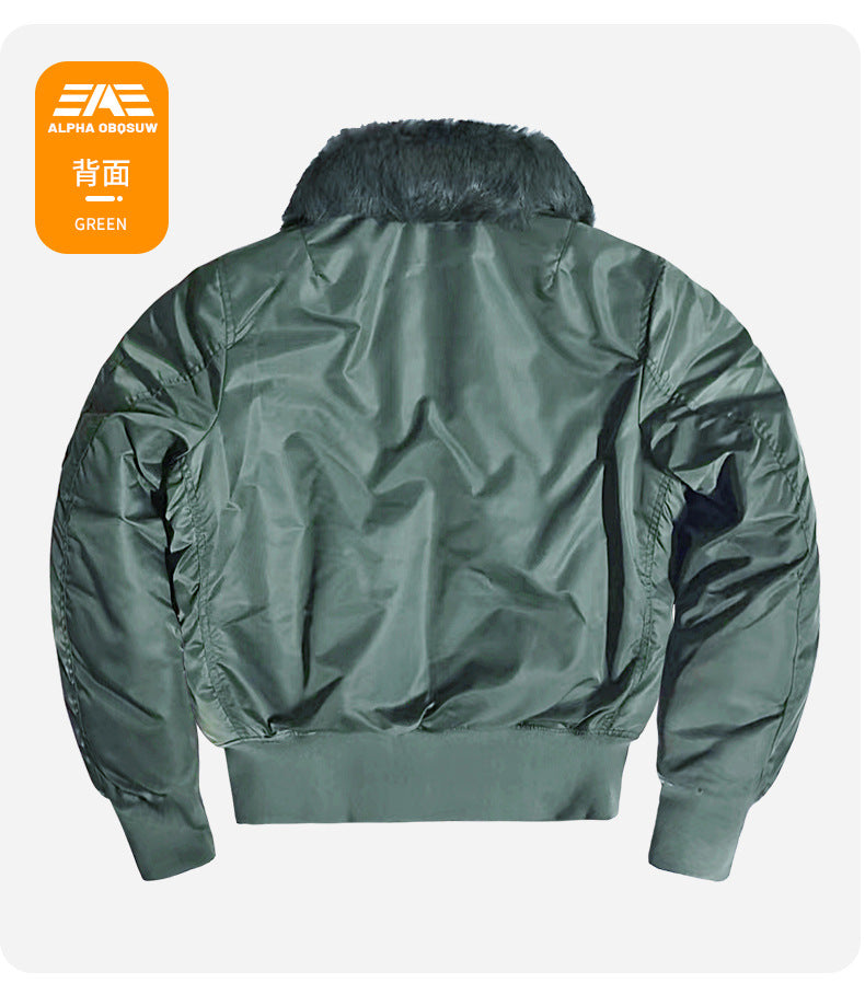 Veste Hiver Épaissie Homme | Style Pilote avec Col en Fourrure | Veste Parker Cargo Tactique - BLACKBEARD OUTDOOR INDUSTRIES