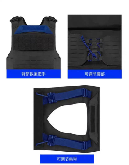 Gilet Tactique Noir à Libération Rapide MOLLE Lasercut – Gilet de Protection Anti-Coupure, pour Entraînement et Missions BLACKBEARD OUTDOOR INDUSTRIES