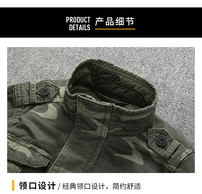 Veste Militaire vintage Camouflage Homme – Décontractée & Résistante | Printemps & Automne - BLACKBEARD OUTDOOR INDUSTRIES