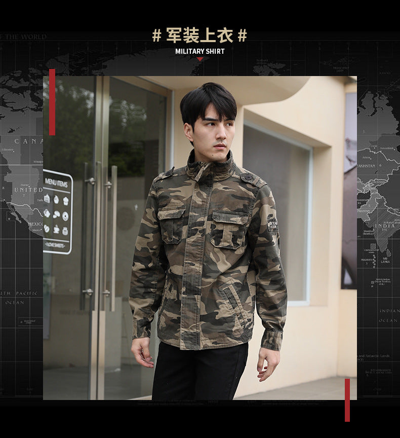 Veste Militaire vintage Camouflage Homme – Décontractée & Résistante | Printemps & Automne - BLACKBEARD OUTDOOR INDUSTRIES