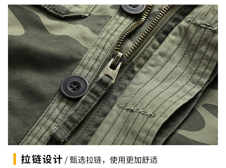 Veste Militaire vintage Camouflage Homme – Décontractée & Résistante | Printemps & Automne - BLACKBEARD OUTDOOR INDUSTRIES