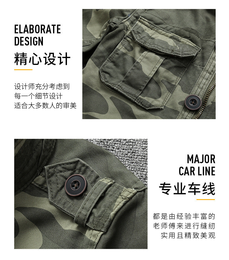 Veste Militaire vintage Camouflage Homme – Décontractée & Résistante | Printemps & Automne - BLACKBEARD OUTDOOR INDUSTRIES