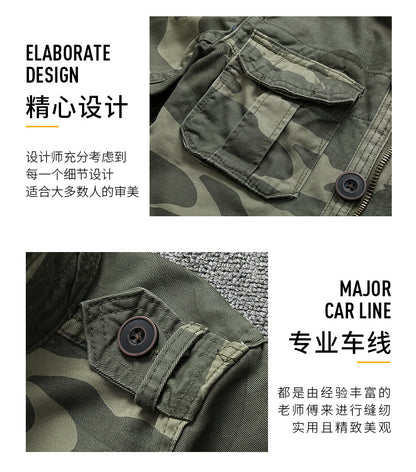 Veste Militaire vintage Camouflage Homme – Décontractée & Résistante | Printemps & Automne - BLACKBEARD OUTDOOR INDUSTRIES