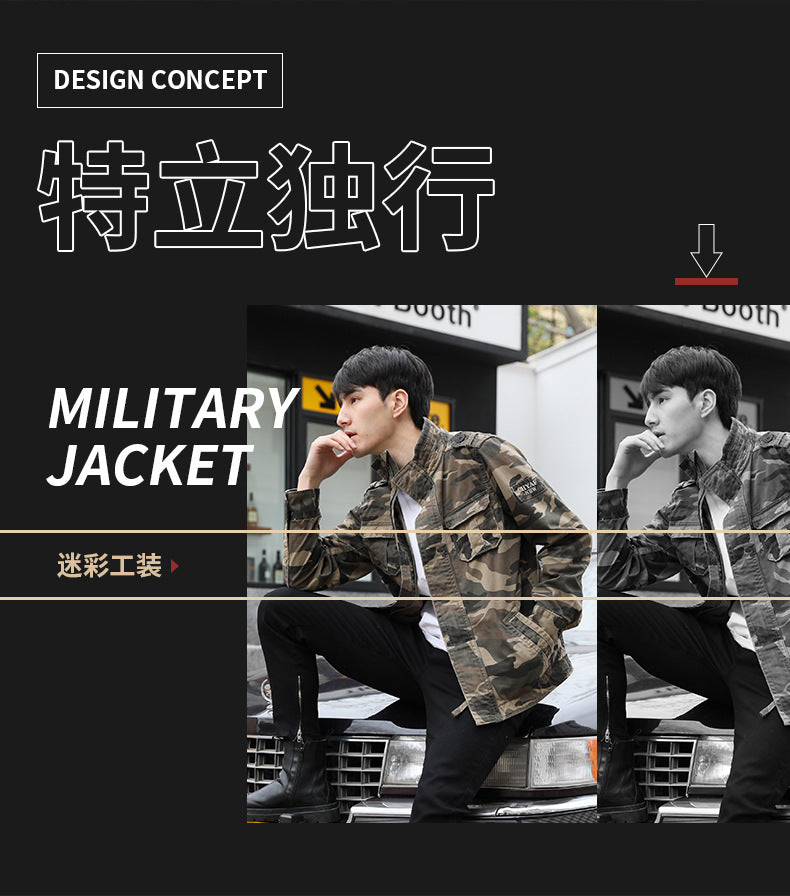 Veste Militaire vintage Camouflage Homme – Décontractée & Résistante | Printemps & Automne - BLACKBEARD OUTDOOR INDUSTRIES