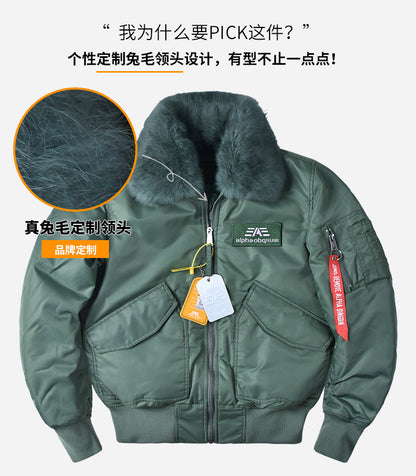 Veste Hiver Épaissie Homme | Style Pilote avec Col en Fourrure | Veste Parker Cargo Tactique - BLACKBEARD OUTDOOR INDUSTRIES