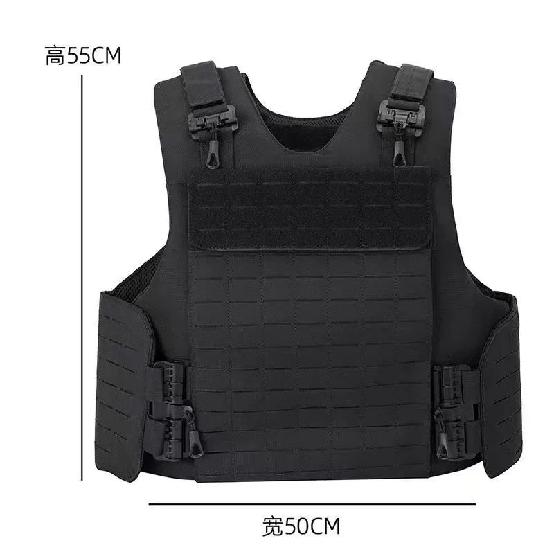 Gilet Tactique Noir à Libération Rapide MOLLE Lasercut – Gilet de Protection Anti-Coupure, pour Entraînement et Missions BLACKBEARD OUTDOOR INDUSTRIES