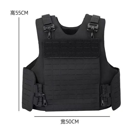Gilet Tactique Noir à Libération Rapide MOLLE Lasercut – Gilet de Protection Anti-Coupure, pour Entraînement et Missions BLACKBEARD OUTDOOR INDUSTRIES