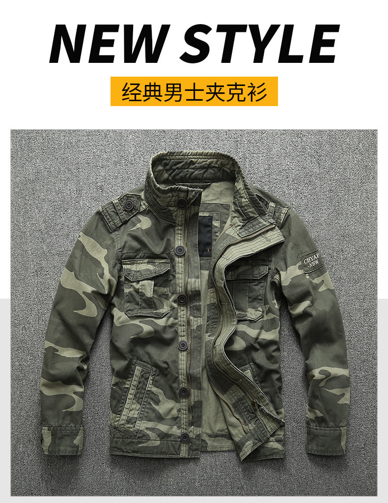 Veste Militaire vintage Camouflage Homme – Décontractée & Résistante | Printemps & Automne - BLACKBEARD OUTDOOR INDUSTRIES