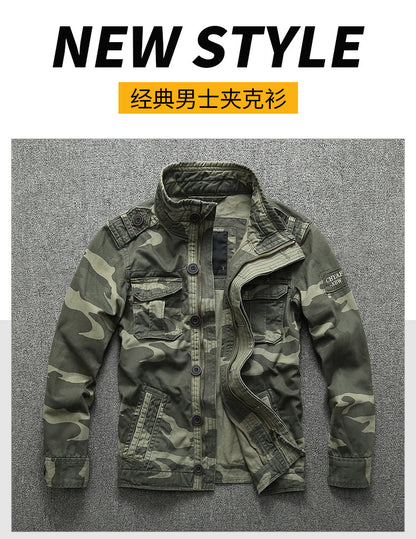 Veste Militaire vintage Camouflage Homme – Décontractée & Résistante | Printemps & Automne - BLACKBEARD OUTDOOR INDUSTRIES