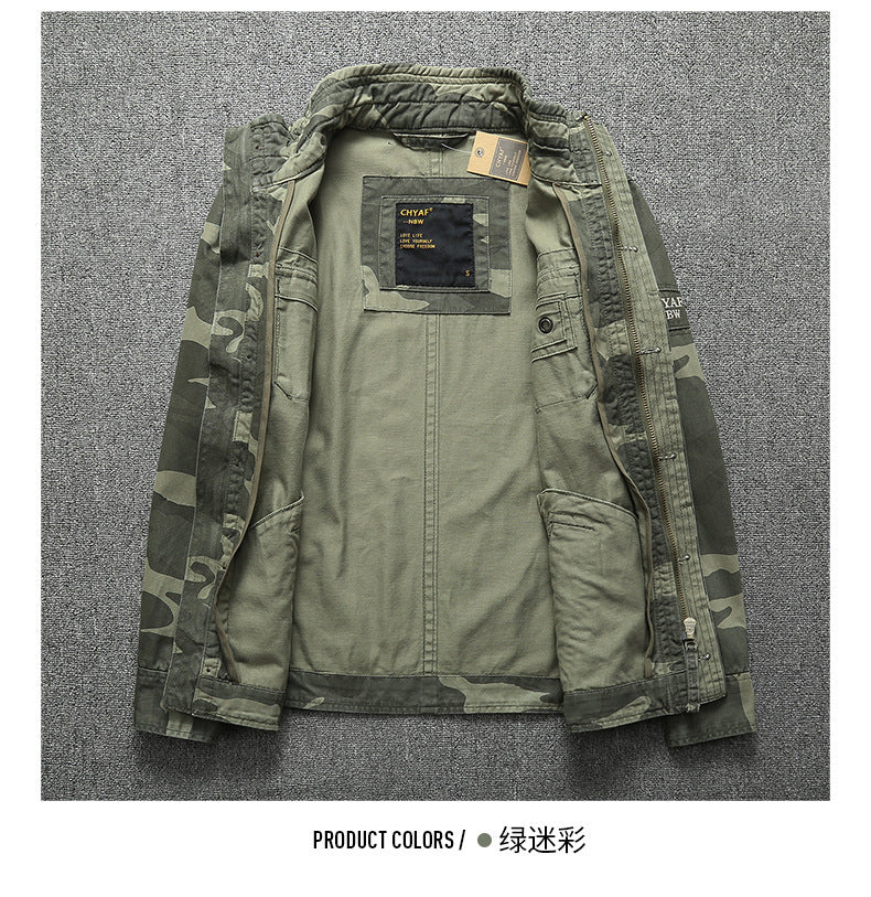 Veste Militaire vintage Camouflage Homme – Décontractée & Résistante | Printemps & Automne - BLACKBEARD OUTDOOR INDUSTRIES