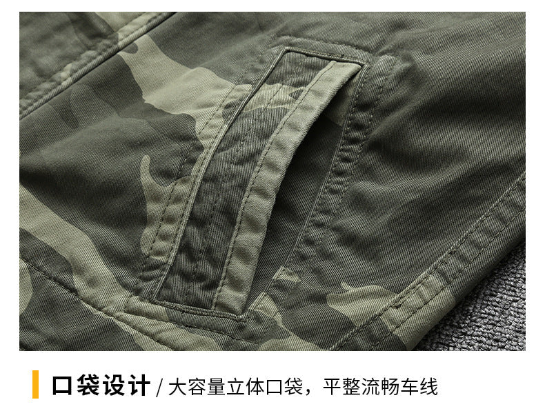 Veste Militaire vintage Camouflage Homme – Décontractée & Résistante | Printemps & Automne - BLACKBEARD OUTDOOR INDUSTRIES