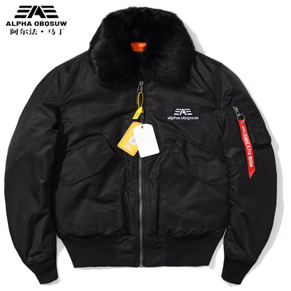 Veste Hiver Épaissie Homme | Style Pilote avec Col en Fourrure | Veste Parker Cargo Tactique - BLACKBEARD OUTDOOR INDUSTRIES